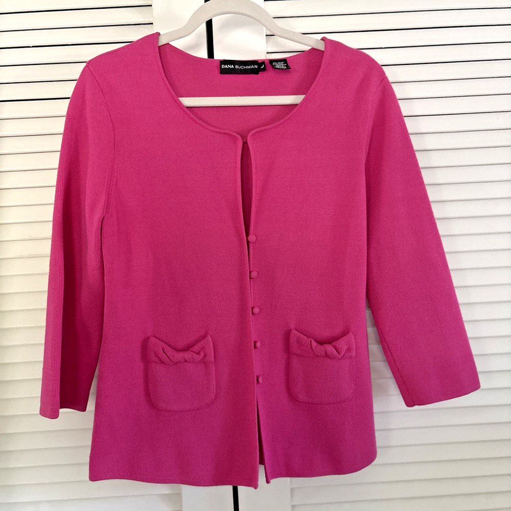 Dana Buchman Pink Button Up Jacket Blazer